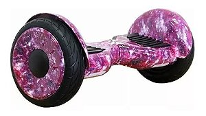Hoverboard Skate Elétrico Smart Balance Wheel 10 Polegadas Bluetooth Roxo Galáxia
