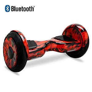 Hoverboard Skate Elétrico Smart Balance Wheel 10 Polegadas Bluetooth - Vermelho Fogo