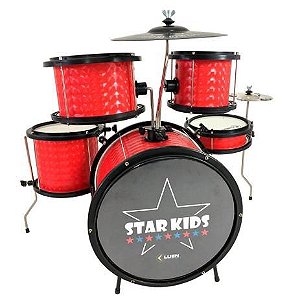 Bateria Infantil Luen Star Kids Vermelho