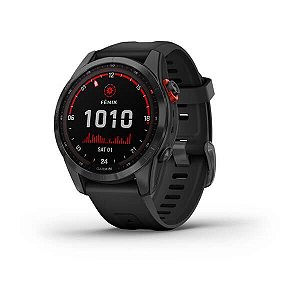 Relógio Multi Esportivo Garmin Fenix 7S Solar com pulseira 42mm Cinza com tela Touch