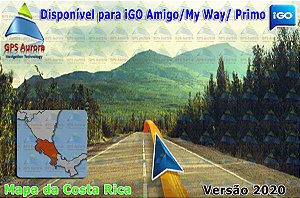 Atualização iGO para GPS ou Cartão - Mapa da Costa Rica 2020 + POIS