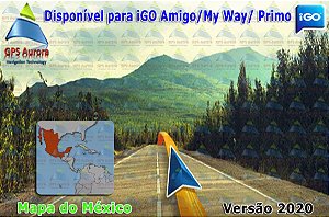 Atualização iGO para GPS ou Cartão - Mapa do Mexico 2020 + POIS