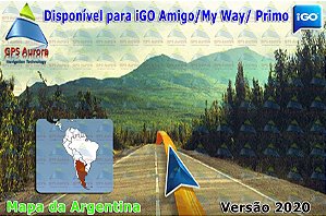 Atualização iGO para GPS ou Cartão - Mapa da Argentina 2023 + POIS