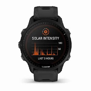 Relógio Garmin Forerunner 955 Music Solar Preto com Monitor Cardíaco RF 010-02063-00  (Lançamento)