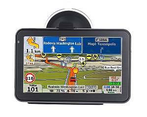 GPS Automotivo 4.3 GA-V430 Windows CE 6.0 128MB RAM + 4GB com transmissor FM e iGO Primo Start Brasil 2023 - Envio imediato!