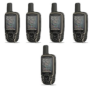 KIT 5 aparelhos GPS Portátil Garmin Gpsmap 64SX Altimetro Barométrico Camera com TOPO América do Sul - Exclusivo para Empresas