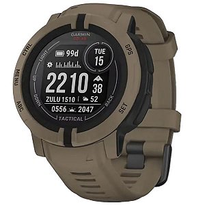 Relógio Garmin Instinct 2 Solar Tactical Coyote Tan com GPS e Monitor Cardíaco no Pulso 010-02627-04