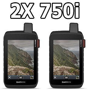 Kit 2 GPS Garmin Montana 750i + Câmera de 8MP de 5" e Gerenciador de Rastreio InReach SOS 16GB