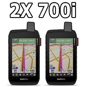 Kit 2 GPS Garmin Montana 700i 16GB GPS Barométrico com Gerenciador de Rastreio InReach SOS e  BirdsEye