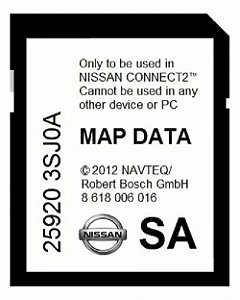 Cartão do Mapas para Multimídias NISSAN: Sentra 2014 E 2015 e Altima 2014