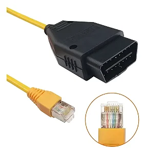 Cabo de programação ENET com Adaptador USB/RJ45 para veículos BMW - para uso em Chassis F/G/X