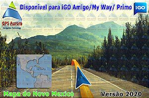 Atualização iGO para GPS ou Cartão - Mapa do Novo México 2022 + POIS
