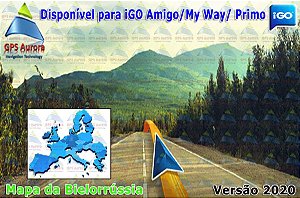 Atualização iGO para GPS ou Cartão - Mapa da Bielorrússia 2023 + POIS