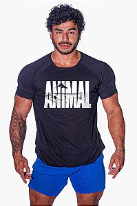 Camiseta Raglan preta Animal