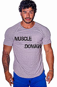 Camiseta Raglan cinza Muscle Doman