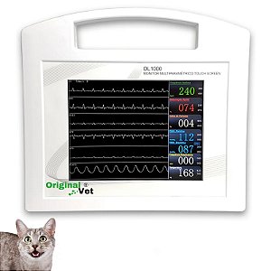 Monitor Veterinário Multiparamétrico - DL1000 Touch Screen