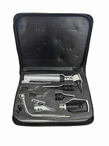KIT OTOSCÓPIO, OFTALMOSCÓPIO E LARINGOSCÓPIO LED