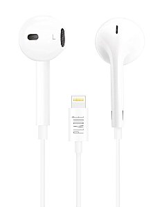 Fone de Ouvido Plaquê Para Iphone - Entrada Lightning