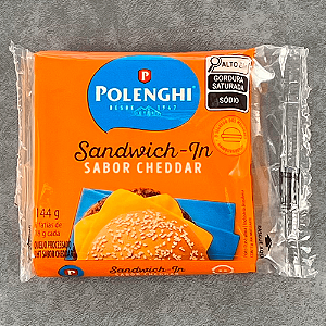 Queijo Processado UHT Cheddar Polenghi Sandwich 144 gramas