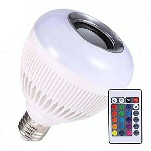 LAMPADA LED COLORIDA CAIXA DE SOM E BLUETOOTH