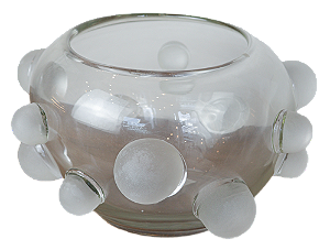 Vaso de Vidro c/ Detalhe Fosco - Lucatti