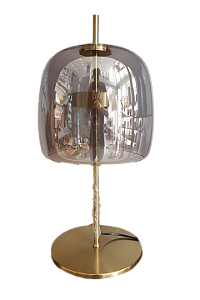 Abajur Mia Dourado e Fumê