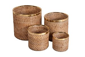 CONJUNTO CESTO DE FIBRA NATURAL