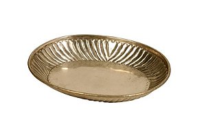 PRATO DECORATIVO DE METAL ALPACA GRANDE