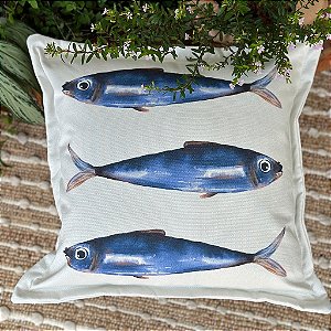 Almofada Náutica Peixes Sardinhas em Linhão 45x45