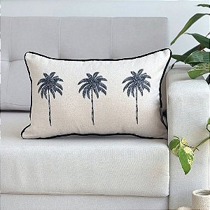 Almofada Tropical Três Coqueiros em Linhão 45x30