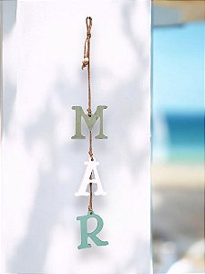 Enfeite Penduricalho MAR Verde e Branco