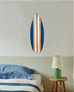 Enfeite Prancha de Parede Azul Marinho e Branca 50x18x2