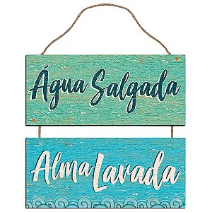 Placa Decorativa Náutica - Água Salgada