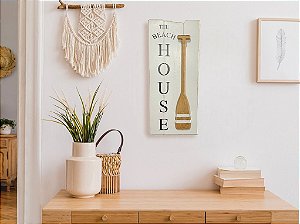 Quadro Decorativo The Beach House Decoração de Praia em madeira