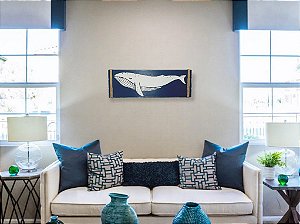 Quadro Baleia Jubarte Azul Decoração Náutica Praia