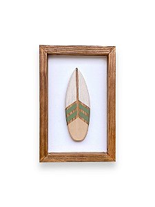 Quadro Prancha Verde Decoração Náutica de Parede
