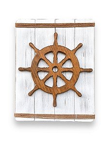 Quadro Náutico Timão em Madeira Decoração Náutica Praia