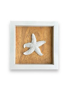 Quadro Estrela Branca de Resina Decoração Náutica de Parede