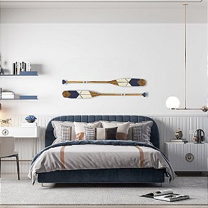 Remo Decorativo Azul Marinho 130 cm Decoração Náutica Praia
