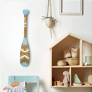 Remo Decorativo Azul Pastel 55 cm Decoração Náutica Praia