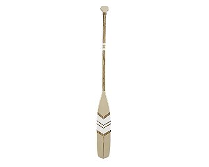 Remo Decorativo Bege e Branco 130 cm Decoração de Parede em madeira para Casa de Praia e Náutica