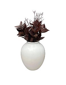Vaso Decorativo em Cerâmica Branco Grande