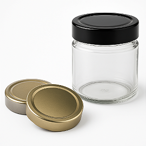 Pote de vidro 250ml Tampa 70mm