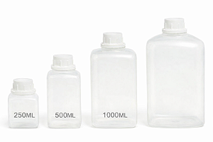 Frasco Retangular Natural C/ Tampa e Batoque