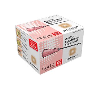 Agulha Hipodérmica Descartável 40 x 1,20mm - Descarpack