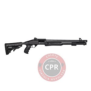 Espingarda military 19'' coronha retrátil calibre 12