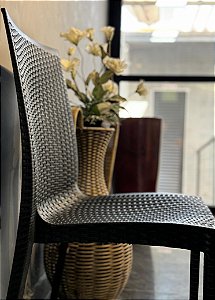 Cadeira Rattan - Preta