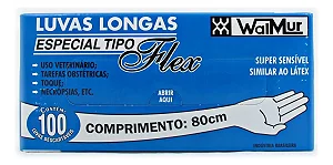 Luvas Walmur Especialflex 80cm Caixa com 100un