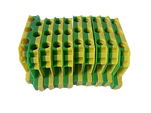 10 pçs Borne De Passagem Terra (PE), 2,5mm² 8WA10111PF00 Siemens