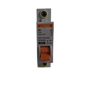 3 pçs Disjuntor monopolar 4A curva C M3-1C04 Metaltex